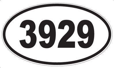3929 - Oval Sticker