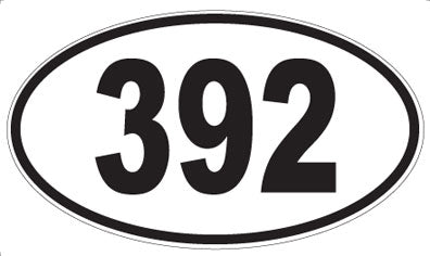 392 - Oval Sticker