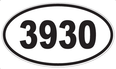3930 - Oval Sticker
