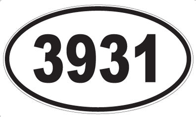 3931 - Oval Sticker