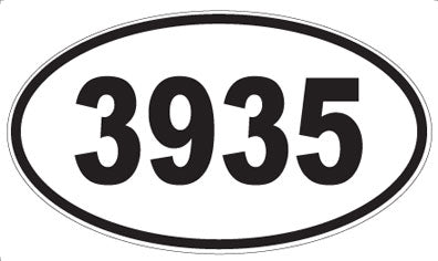 3935 - Oval Sticker