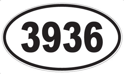 3936 - Oval Sticker
