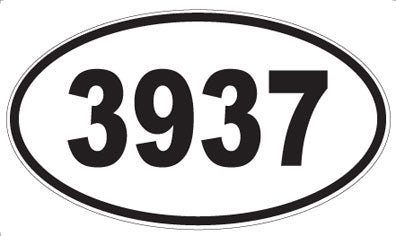 3937 - Oval Sticker