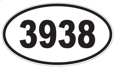 3938 - Oval Sticker