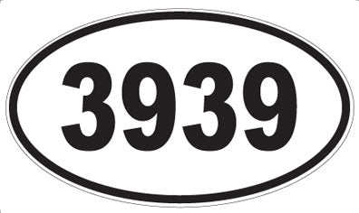 3939 - Oval Sticker
