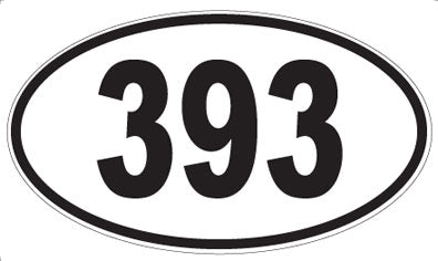 393 - Oval Sticker