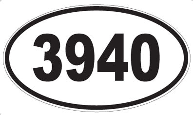 3940 - Oval Sticker