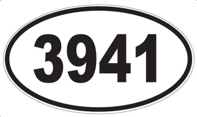 3941 - Oval Sticker