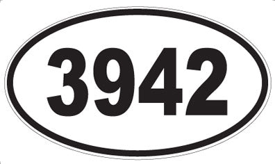 3942 - Oval Sticker