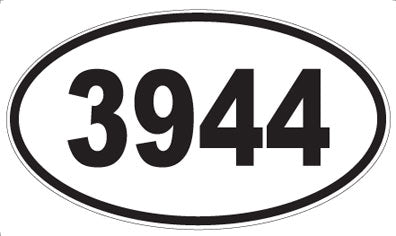 3944 - Oval Sticker