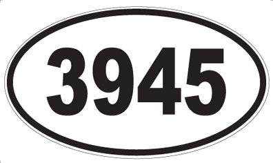 3945 - Oval Sticker