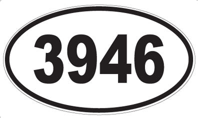 3946 - Oval Sticker