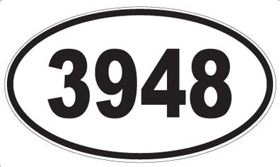 3948 - Oval Sticker