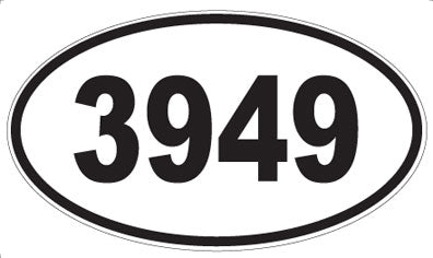 3949 - Oval Sticker