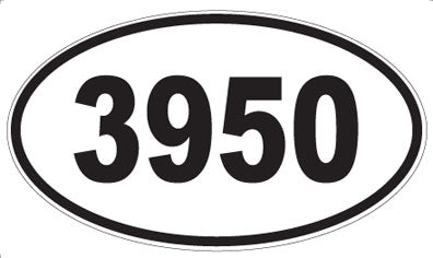 3950 - Oval Sticker