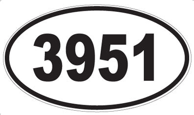 3951 - Oval Sticker