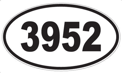 3952 - Oval Sticker