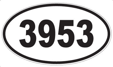 3953 - Oval Sticker
