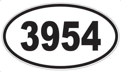 3954 - Oval Sticker