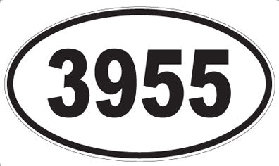 3955 - Oval Sticker