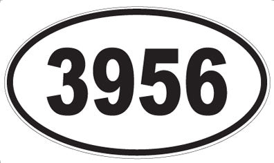 3956 - Oval Sticker
