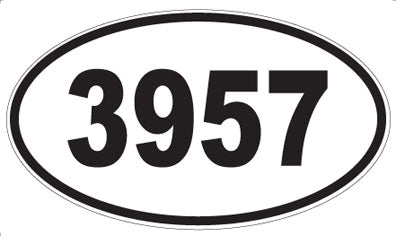3957 - Oval Sticker