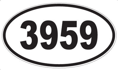 3959 - Oval Sticker