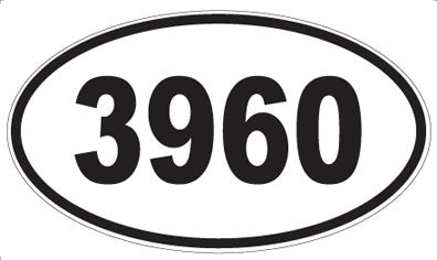 3960 - Oval Sticker