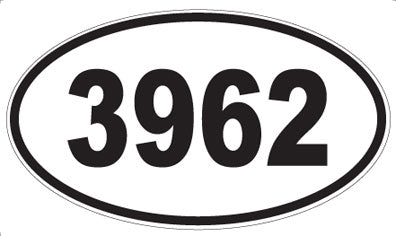 3962 - Oval Sticker