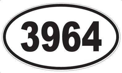 3964 - Oval Sticker