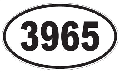 3965 - Oval Sticker