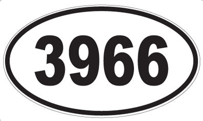 3966 - Oval Sticker