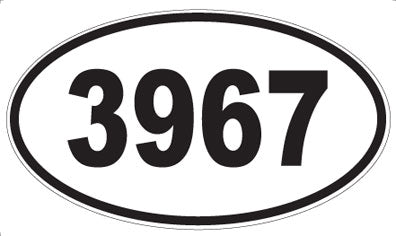 3967 - Oval Sticker