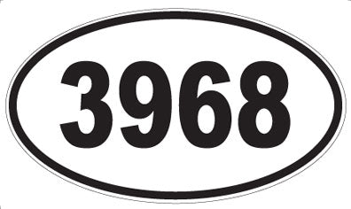 3968 - Oval Sticker