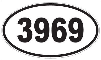 3969 - Oval Sticker
