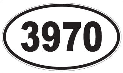 3970 - Oval Sticker