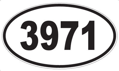 3971 - Oval Sticker