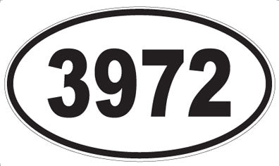 3972 - Oval Sticker