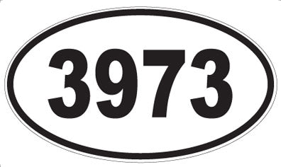 3973 - Oval Sticker