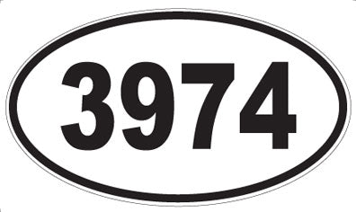 3974 - Oval Sticker