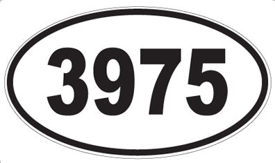 3975 - Oval Sticker