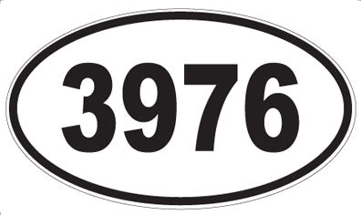 3976 - Oval Sticker