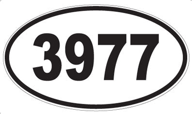3977 - Oval Sticker
