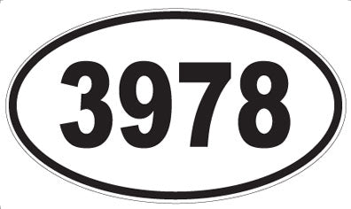 3978 - Oval Sticker