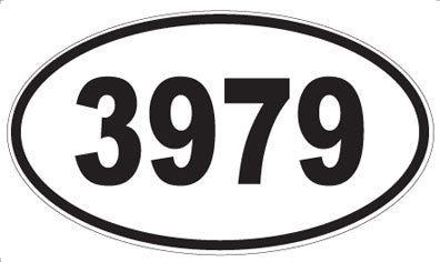 3979 - Oval Sticker