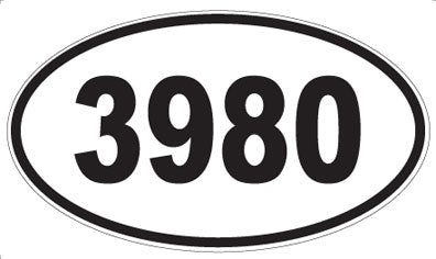 3980 - Oval Sticker