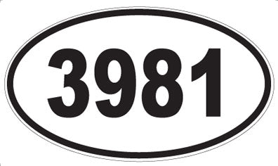 3981 - Oval Sticker