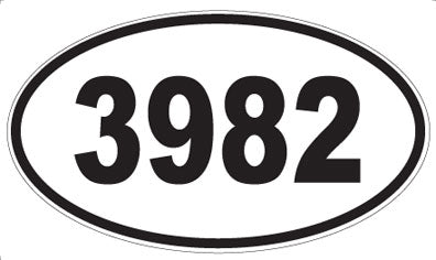 3982 - Oval Sticker