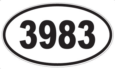 3983 - Oval Sticker