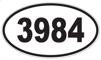 3984 - Oval Sticker
